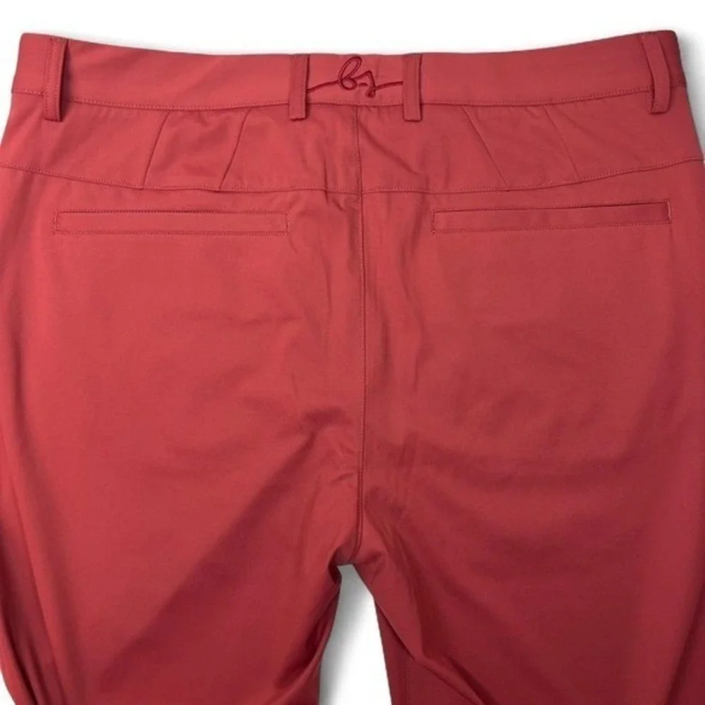 Boston Scott Polo Golf Pants Mens 40/33 Burgundy Preppy Office Resortwear Chino - Picture 4 of 6